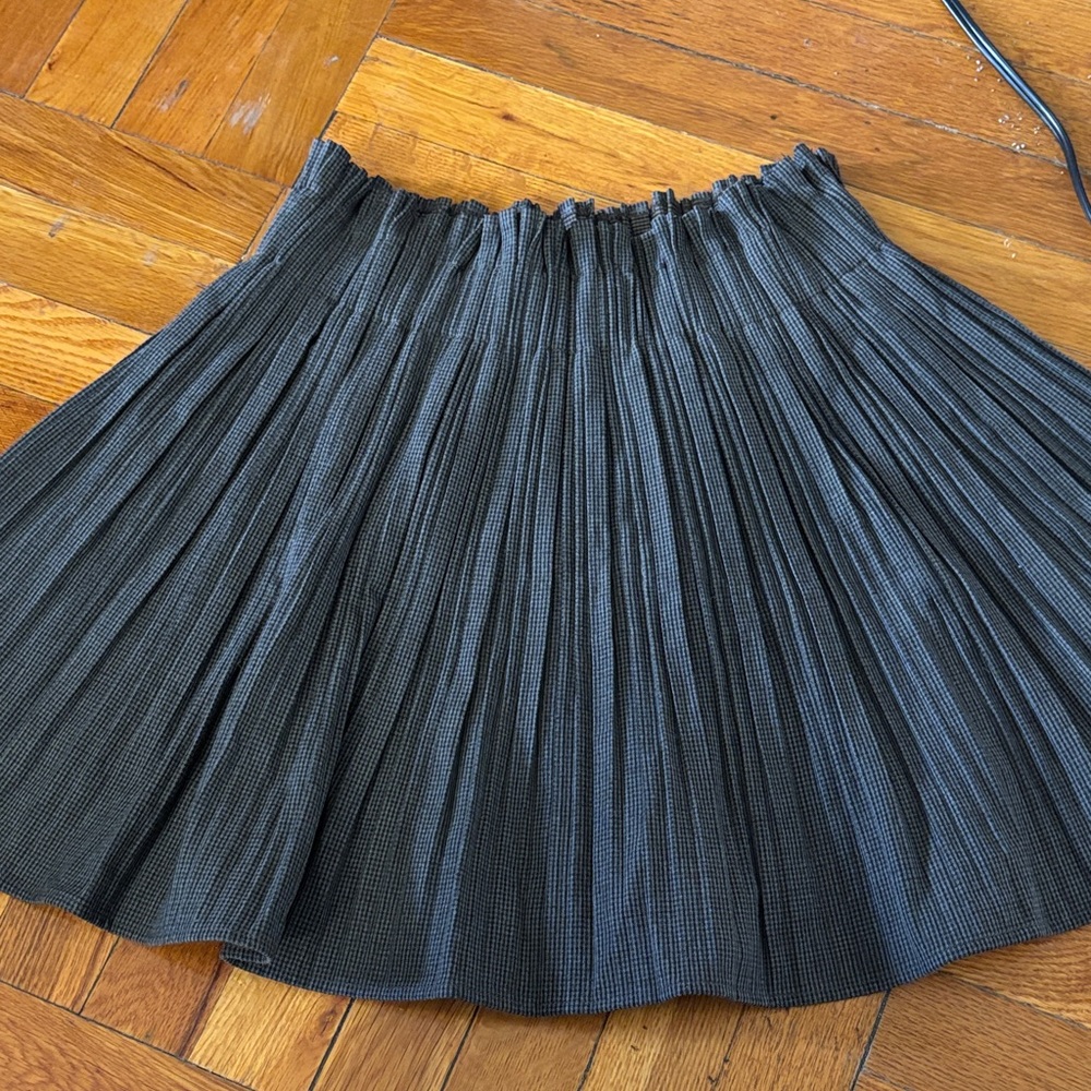 Zara Charcoal A-Line Pleated Skirt